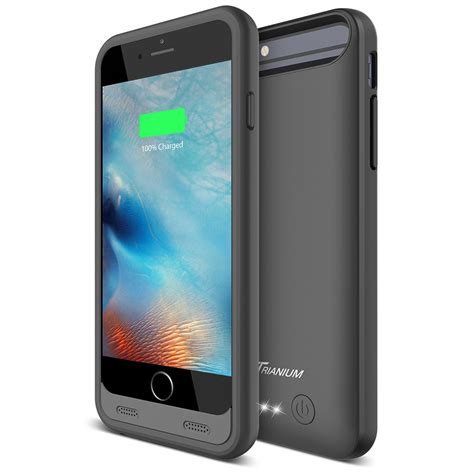 Atomic S Battery Case for iPhone 6 6S 4.7″ Inche – [ Black / Black]