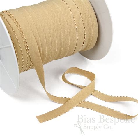 Amazon 5 Yards Of LYRA 13 Picot Edge Plush Lingerie Elastic Biscuit Tan Made In Italy