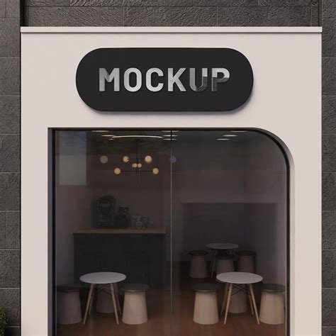 Premium Psd Store Facade Logo Mockup