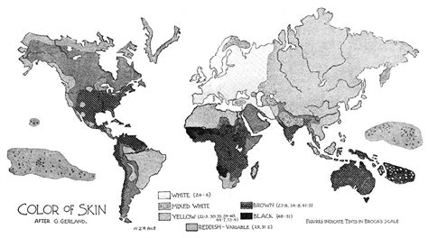 Human Skin Color Ranges In Variety From The Darkest Brown To The