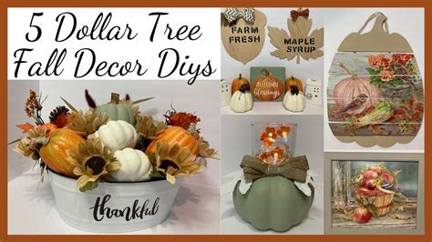 Dollar Tree Fall Decor Diys Easy To Make Fall Decor Youtube