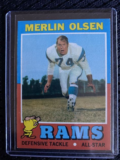 1971 Topps Football 125 MERLIN OLSEN Los Angeles Rams Near Mint