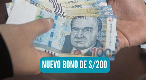 Bono de S 200 en Perú conoce desde cuándo se pagaría y quiénes serán