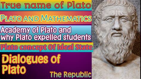 True Name Of Plato Why Plato Thinks Math Is Necessary His Dialogues