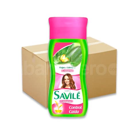 Shampoo Savilé Pulpa de Sábila con Colágeno 180 ml Caja con 12 piezas