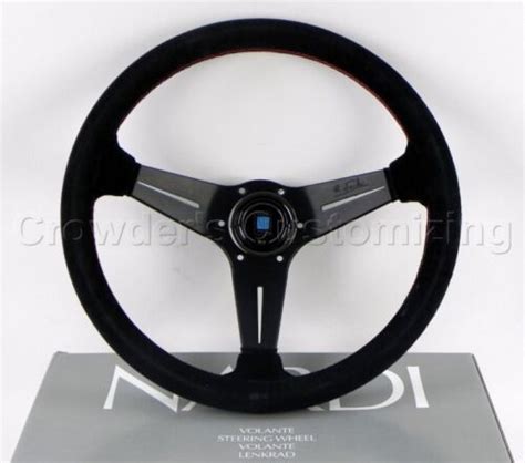 Nardi Steering Wheel Deep Dish Corn 350 Mm Black Suede Leather Classic