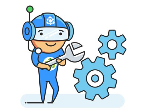 line simple character engineer fix repair Support chat bot loop GIF ...