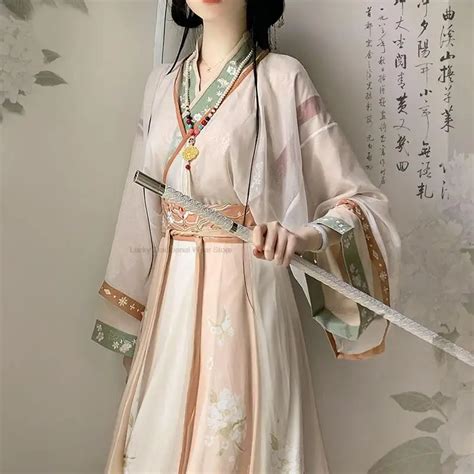 Robe Hanfu Pour Femmes Ensemble De Danse Folklorique Traditionnelle