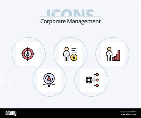 L Nea De Gesti N Corporativa Llena Icon Pack Icon Design Persona