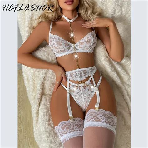 Sexy Lingerie Thongs Erótica Conjunto de Roupa Interior das Mulheres