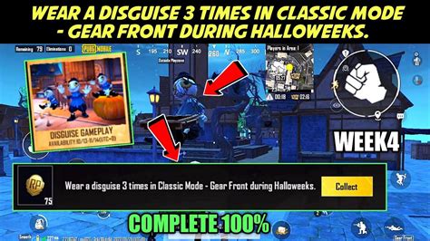 Wear A Disguise 3 Times In Classic Mode Gear Front During Halloweeks