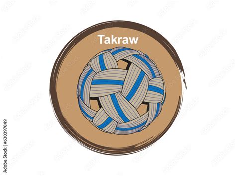 Vector Illustration Of Sepak Takraw Ball Sepak Takraw Ball Icon Sport