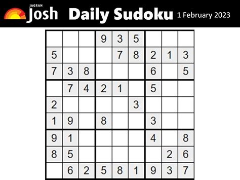 Play Daily Sudoku Puzzle Online 1st February 2023 With Answers Solutions