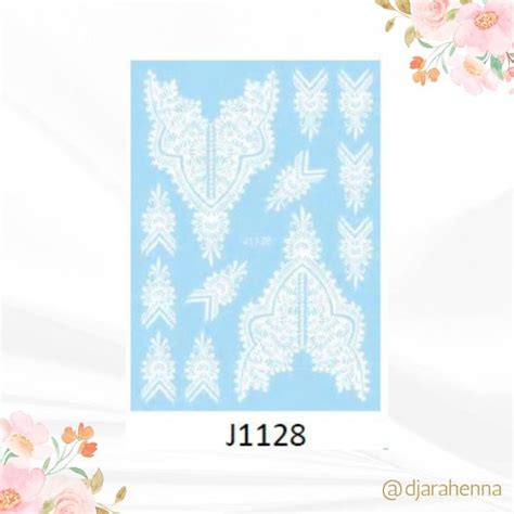 Malaysia Stock Henna Instant White Lace Tattoo Stickers Waterproof