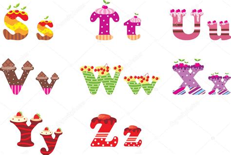 Sweet Letters Of The Alphabet Stock Vector GurZZZa 9674296