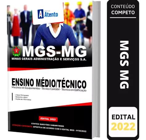 Apostila Concurso Mgs Mg 2022 Cargos Ensino Médio E Técnico Mercadolivre