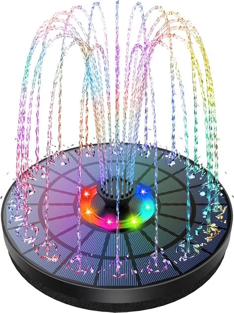 AISITIN 3 5W Solarbrunnen für Draussen φ180mm Solar Springbrunnen für