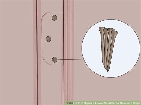 Easy Ways To Repair A Loose Wood Screw Hole For A Hinge WikiHow