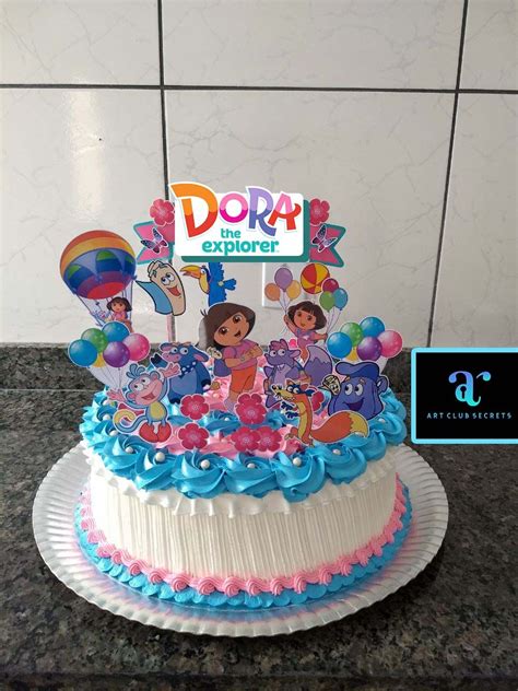 Dora The Explorer Cake Cupcaketopper Digital File To Print Dora