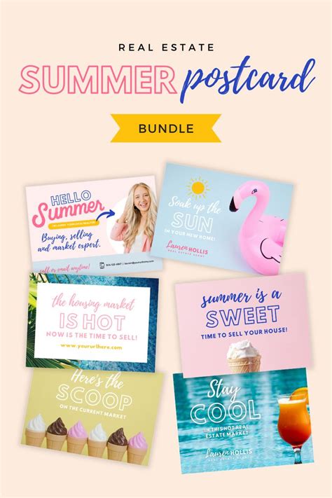 Real Estate Postcard Bundle Summer Real Estate Marketing Realtor