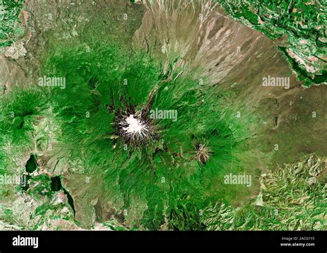 Mount Ararat, satellite image. Satellite image of Mount Ararat (centre ...