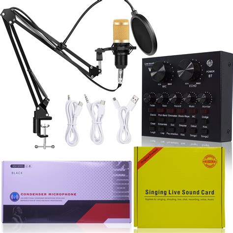 Paket Lengkap Komplit Mic Condenser Bm Stand V Soundcard