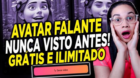 Nova IA para Criar AVATAR FALANTE MAIS REALISTA DO MUNDO 100 GRÁTIS e