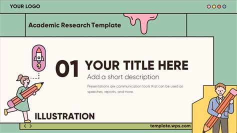 PPT of Illustration Style Academic Research Template.pptx | WPS Free ...