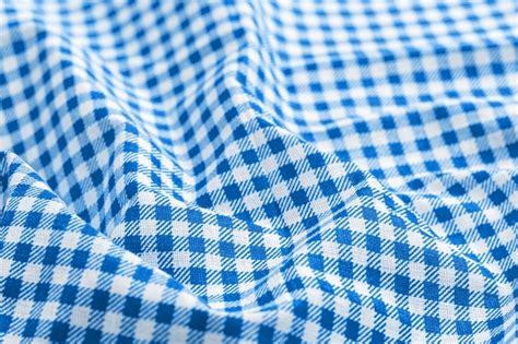 Premium Photo Classic Blue And White Checkered Fabric Texture