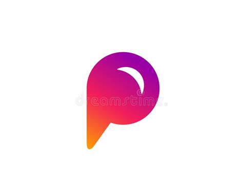 Letter P Speech Bubble Logo Icon Design Template Elements Stock Vector