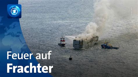 Feuer auf Frachter vor niederländischer Küste YouTube