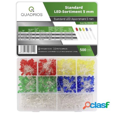 Quadrios 23o192 Assortimento Led Rosso Verde Giallo Blu Bianco 20