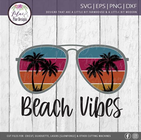 Summer Beach Vibes Svg Sunglasses Svg Beach Vibes Retro Etsy