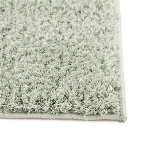 Sage Green 5 X 8 Solid Shag Rug