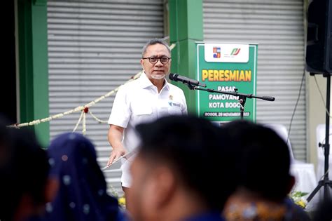 Mendag Resmikan Pasar Tanah Baru Dan Pasar Pamoyanan Kota Bogor