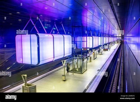 U Bahn station Hafencity Universität U Bahn Linie U 4 in Hamburg