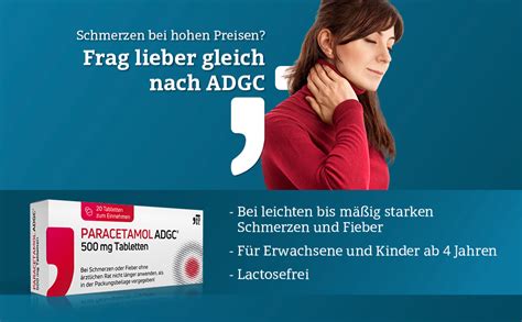 Paracetamol Adgc Mg X St Ck Tabletten Bei Leichten Bis