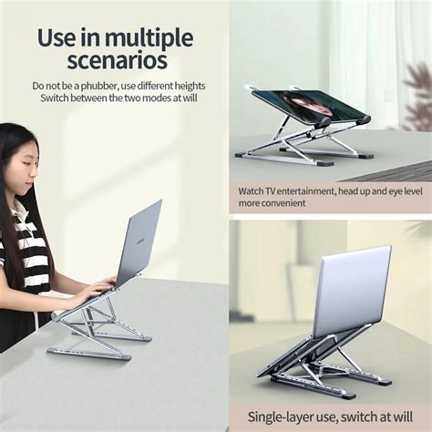 LS N8 Laptop Stand Aluminum For Macbook Adjustable Portable More Stabe