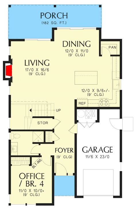 Contemporary 2-Story House Plan with over 2,100 Sq Ft of Living Space ...