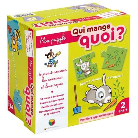 Puzzle Qui mange quoi Oxybul Jeux de société enfant Jeux Jeux