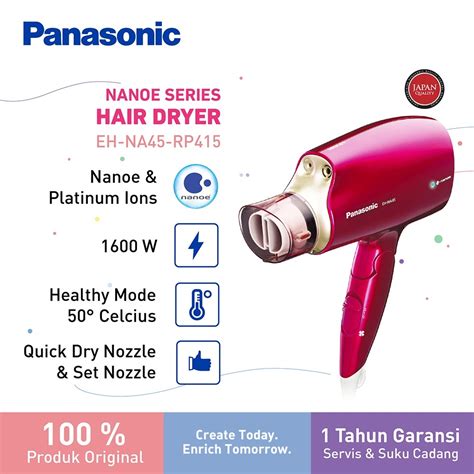 Jual Panasonic EH NA45 RP415 Hair Dryer Nanoe Series Platinum Ion