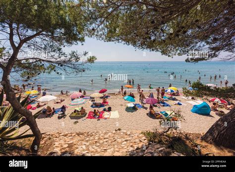 Cap Roig Beach Near Lampolla Tarragona Province Costa Daurada Aka