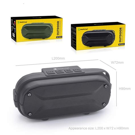 Newrixing Nr Port Til Stereo Sem Fio Bluetooth Speaker Microfone