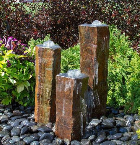 Blue Thumb Triple Bowled Polished Top Basalt Fountain Kit Stone