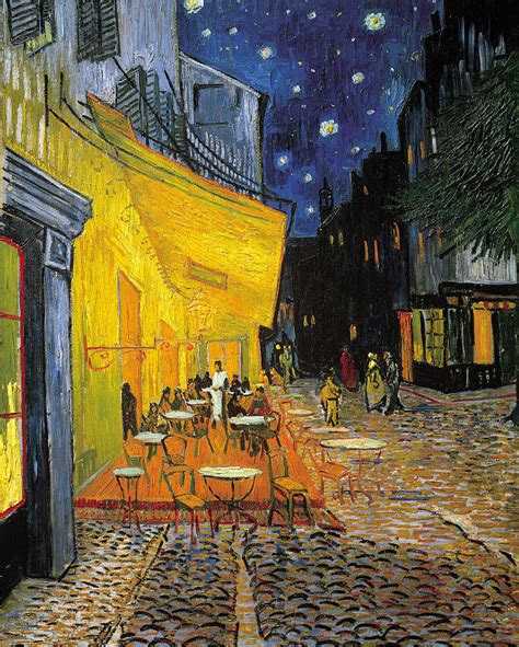 Terrace Of A Caf At Night Place Du Forum Painting By Vincent Van Gogh