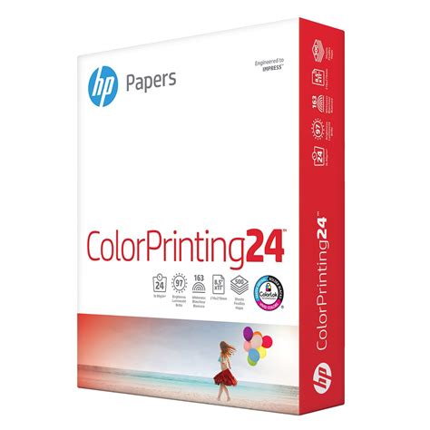 HP Printer Paper, Color Printing 24lb, 8.5x11, 1 Ream, 500 Sheets ...