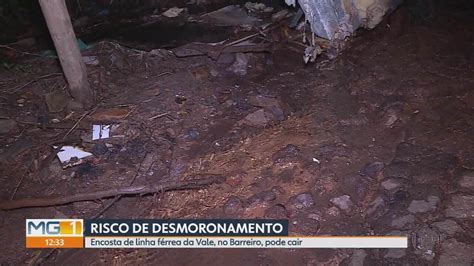 Vídeo Por risco de erosão em talude de linha férrea da Vale moradores