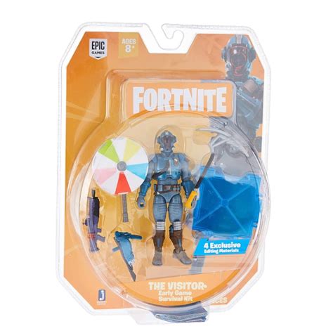 Fortnite Early Game Survival Kit With The Visitor Action Figure 4 Piece