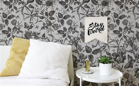 Wadile Peel And Stick Wallpaper 157in X 3937in Floral Contact Paper Waterproof Wall Paper