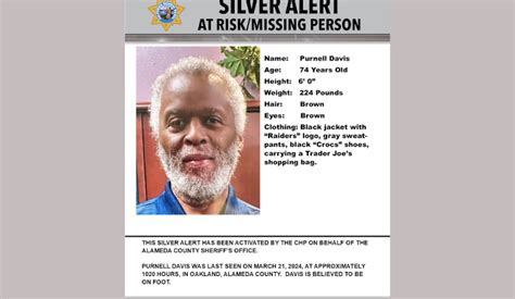 Authorities Issue Silver Alert For Missing 74 Year Old Man Last Seen